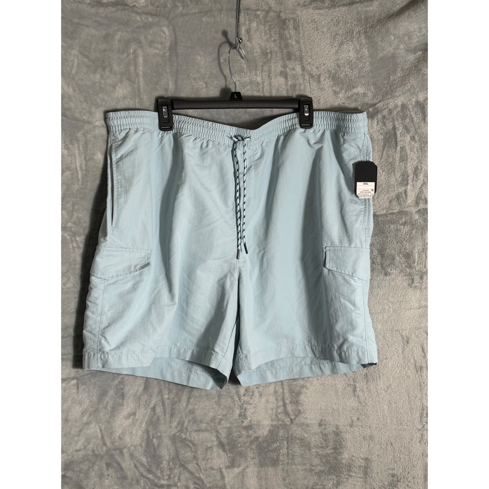 Original Use Mens Cargo Shorts Gentle Aqua Blue Nylon XXL‎ 043 20 0250 New